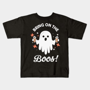 Bring On The Boos! - Funny Halloween Ghost Drinking Kids T-Shirt